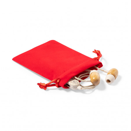 Bolsa de camurça na cor preta com cordão