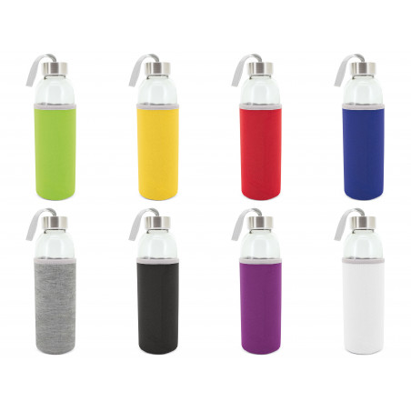 Botelha de Cristal com Capa de Neoprene Presente Prático e Elegante para Convidados