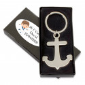 Chaveiro âncora com adesivo personalizável para detalhes da primeira comunhão