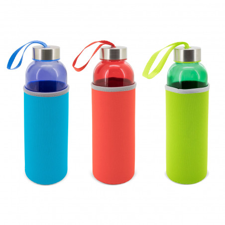 Botella de Água Reutilizável 500 ml Design Colorido com Capa de Neopreno