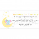 Convite para batizado design elefante com envelope branco