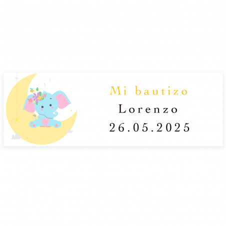 Caderno eco com adesivo com design de elefante personalizável para detalhes