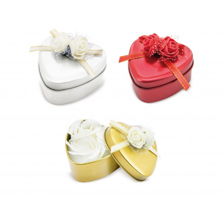 Estuche rosas coração