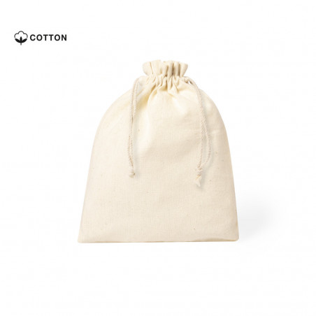 Pulseira rosa de contas com pompom em bolsa de algodão e adesivo personalizado para casamentos