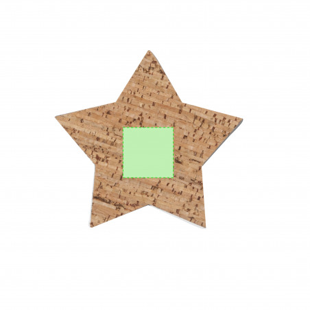 Porta-copos em forma de estrela com adesivo herbal personalizável para detalhes