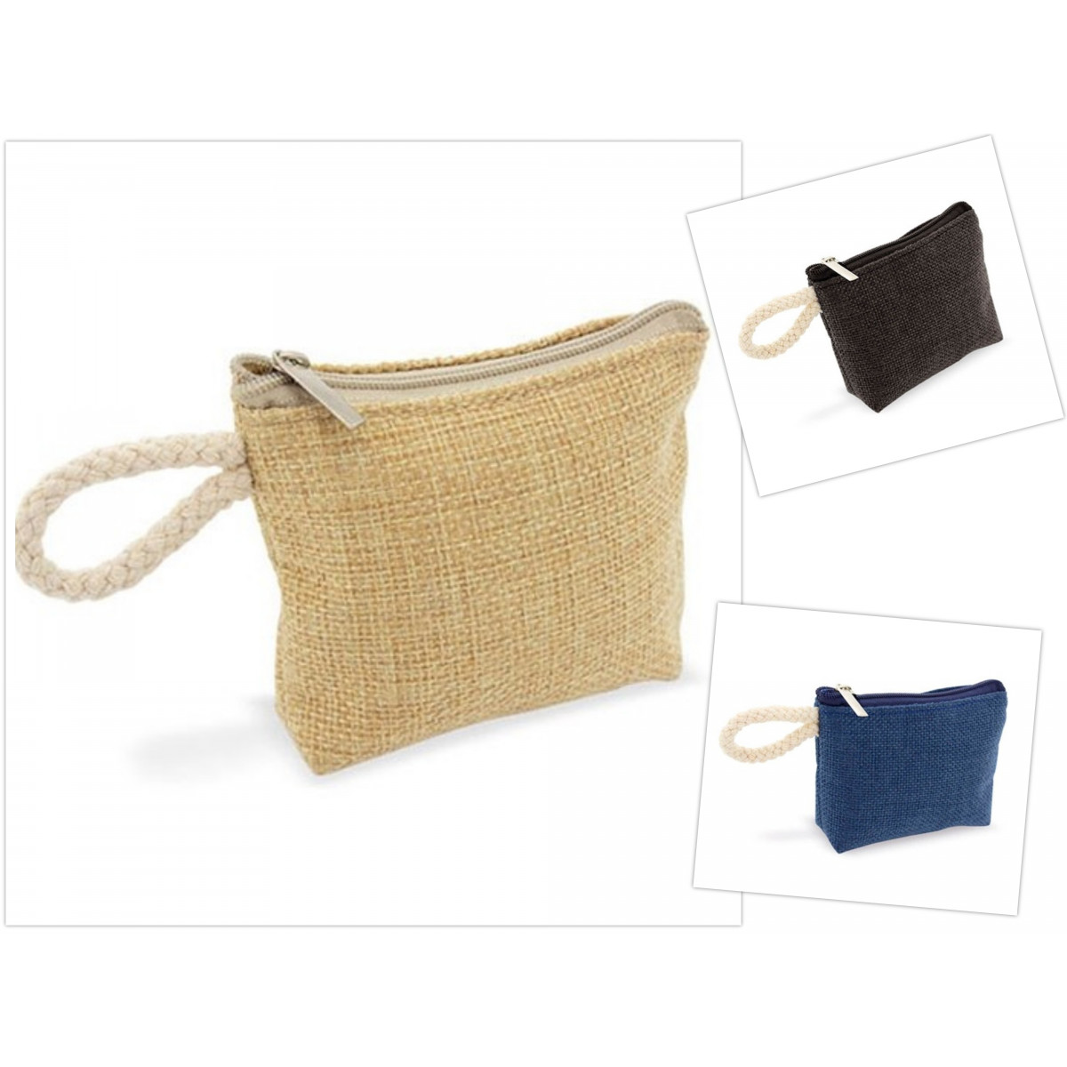 Necessaire de Juta com Alça Trançada Perfeito para Eventos Especiais