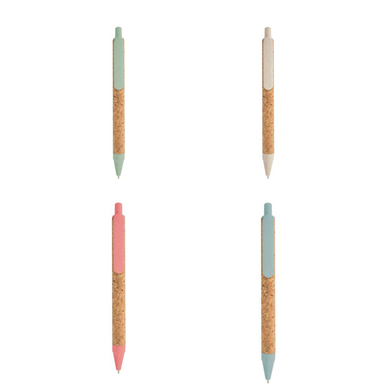Caneta Ecológica com Cortiça e Fibra de Trigo Design Sustentável e Elegante