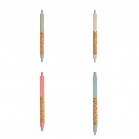Caneta Ecológica com Cortiça e Fibra de Trigo Design Sustentável e Elegante