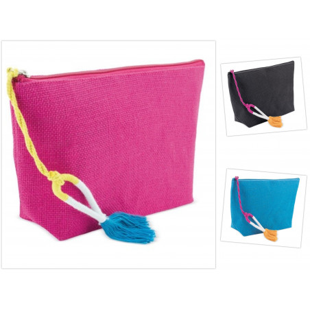 Necessaire de juta laminada lipy