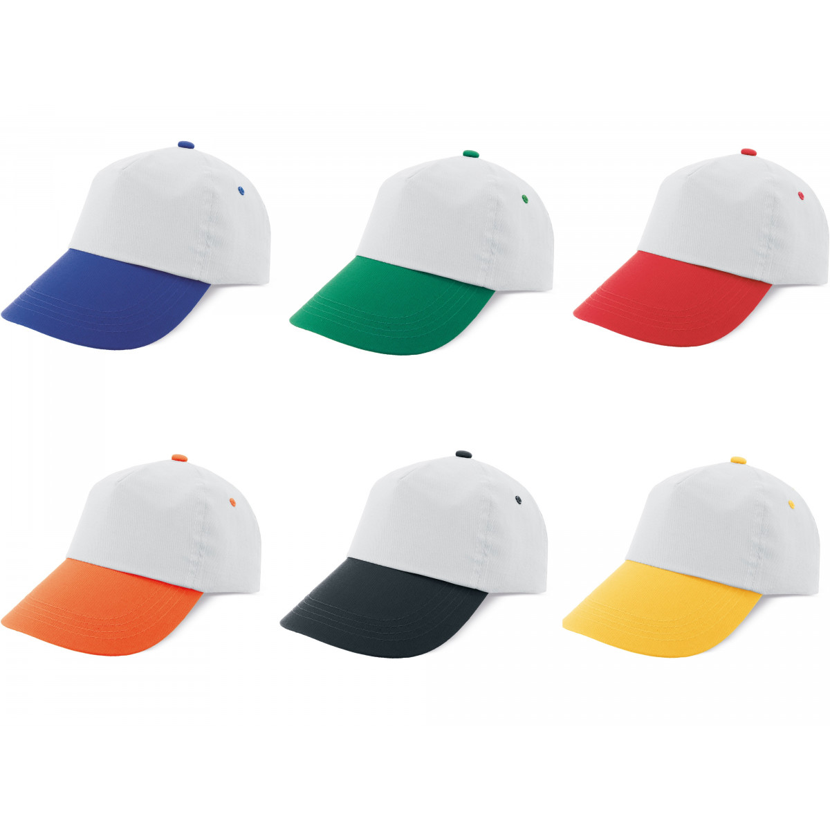 Boné de velcro bicolor