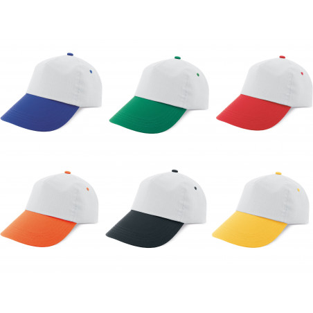 Boné de velcro bicolor