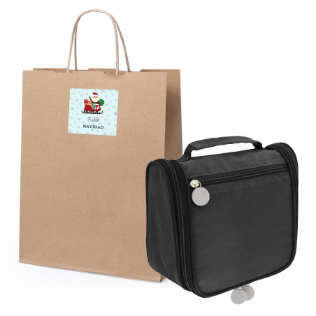Bolsa de toalete de viagem unissex para presentear de natal com bolsa e adesivo