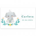 Adesivo 5x3cm personalizável design de elefante