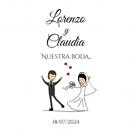 Carteira vermelha com cartão personalizado em bolsa de organza para casamentos