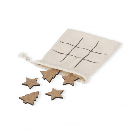 Jogo da velha de Natal com etiqueta personalizada para presentear