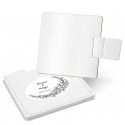Espelho com capa e adesivo personalizável para detalhes de casamento