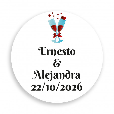 Chaveiro lanterna com adesivo copos 2 cm personalizável para detalhes
