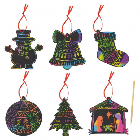 Adornos natalinos scrapy em bolsa metalizada com adesivo reis magos personalizável para detalhes
