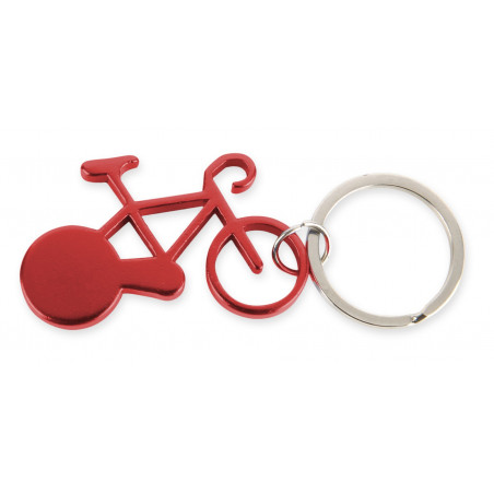 Chaveiro de bicicleta apresentado em bolsa com aba adesiva e adesivo herbal personalizável