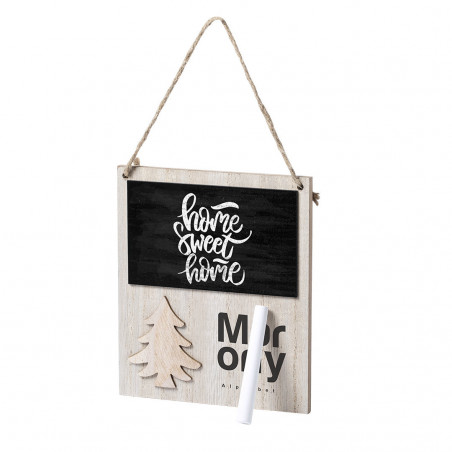 Pizarra de madeira natalina em envelope personalizado para o Natal