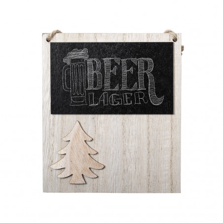Pizarra de madeira natalina em envelope personalizado para o Natal