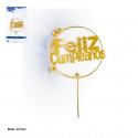 Topper dourado para aniversário