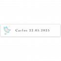 Adesivo pomba azul personalizável 5x1cm