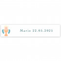 Adesivo 5x1cm design cálice personalizável para primeira comunhão