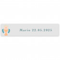 Adesivo transparente 5x1cm design cálice personalizável para primeira comunhão