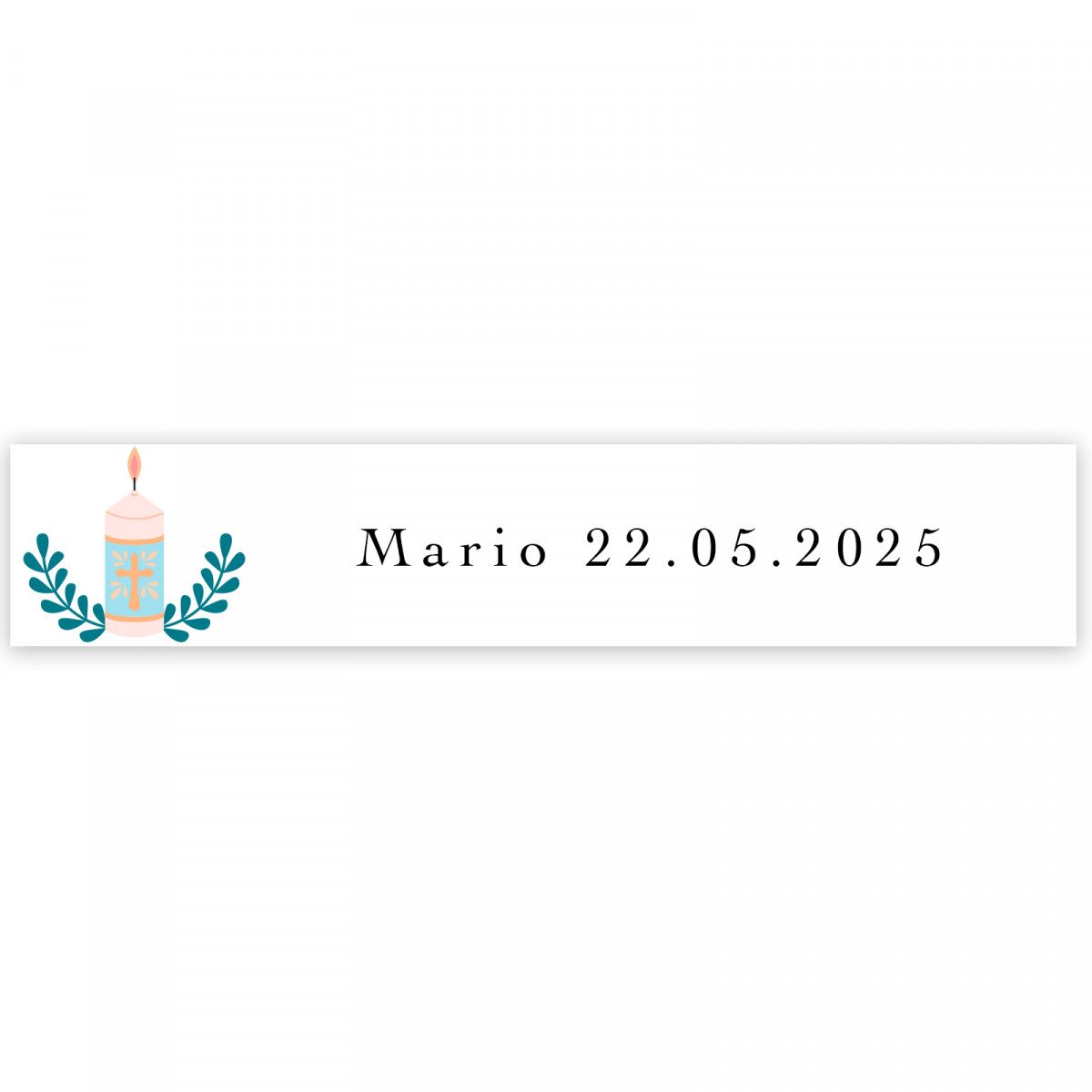 Adesivo 5x1cm design para primeira comunhão