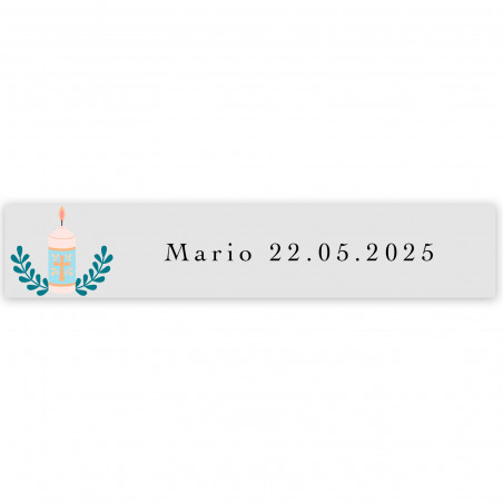 Adesivo transparente 5x1cm design para a primeira comunhão