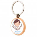 Chaveiro de madeira primeira comunhão menino personalizável para lembrancinhas