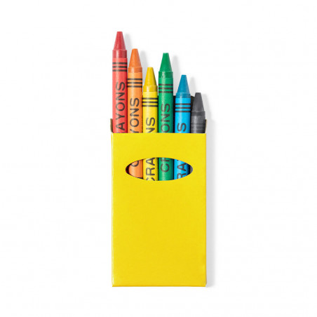 Livro para colorir com adesivos e caixa de giz de cera personalizada para batismo
