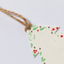 Enfeite de Natal com sementes de flores em envelope verde personalizado para detalhe