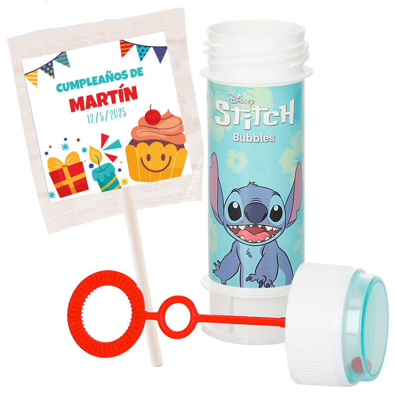 Pompero com pirulito e adesivo personalizado para detalhes