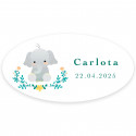 Imã de madeira com adesivo personalizado design elefante para detalhes