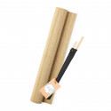 Descanso de prato individual de bambu e hashis japoneses com cartão e adesivo personalizado para presentear