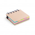 Caderno com post-its adesivos coloridos com super-heróis