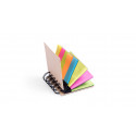 Caderno com post-its adesivos coloridos com super-heróis