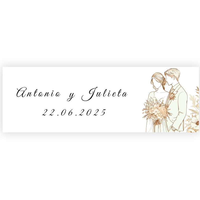 Adesivo 6x2cm design romântico para detalhes