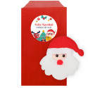 Imã do papai noel em envelope vermelho com adesivo natalino personalizável para detalhes