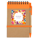 Caderno com caneta com adesivo de super-heróis 5x5 cm para detalhes