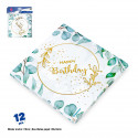 Guardanapos de feliz aniversário com design floral para eventos