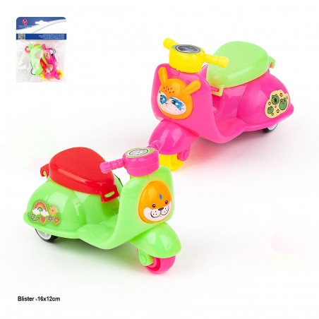 Brinquedo clássico de motocicleta em miniatura colorido 2 unidades para pinata de aniversário ou detalhe de presente