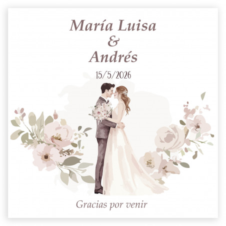 Bálsamo labial em forma de coração e carteira com cartão personalizado romântico para casamento