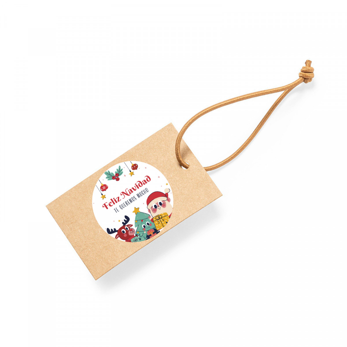 Etiqueta pendente personalizada para detalhes de Natal Papai Noel e amigos