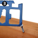 Multiherramenta azul em estojo com adesivo personalizado para comunhão de menino