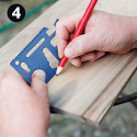 Multiherramenta azul em estojo com adesivo personalizado para comunhão de menino