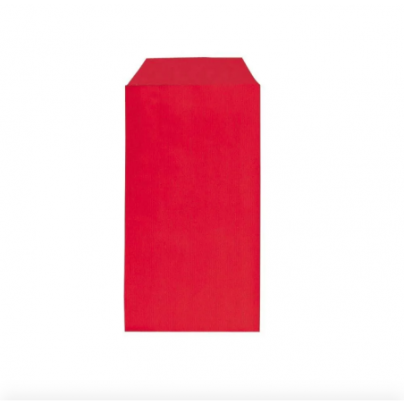 Sobre de apresentação de papel kraft vermelho 7x12