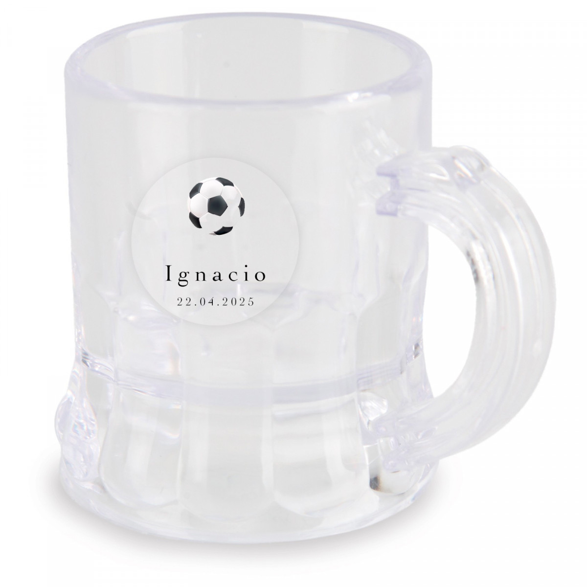 Jarra de shot com adesivo personalizado transparente para detalhes